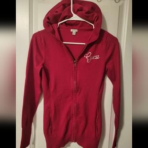 Guess Pink Zip-Up Hoodie